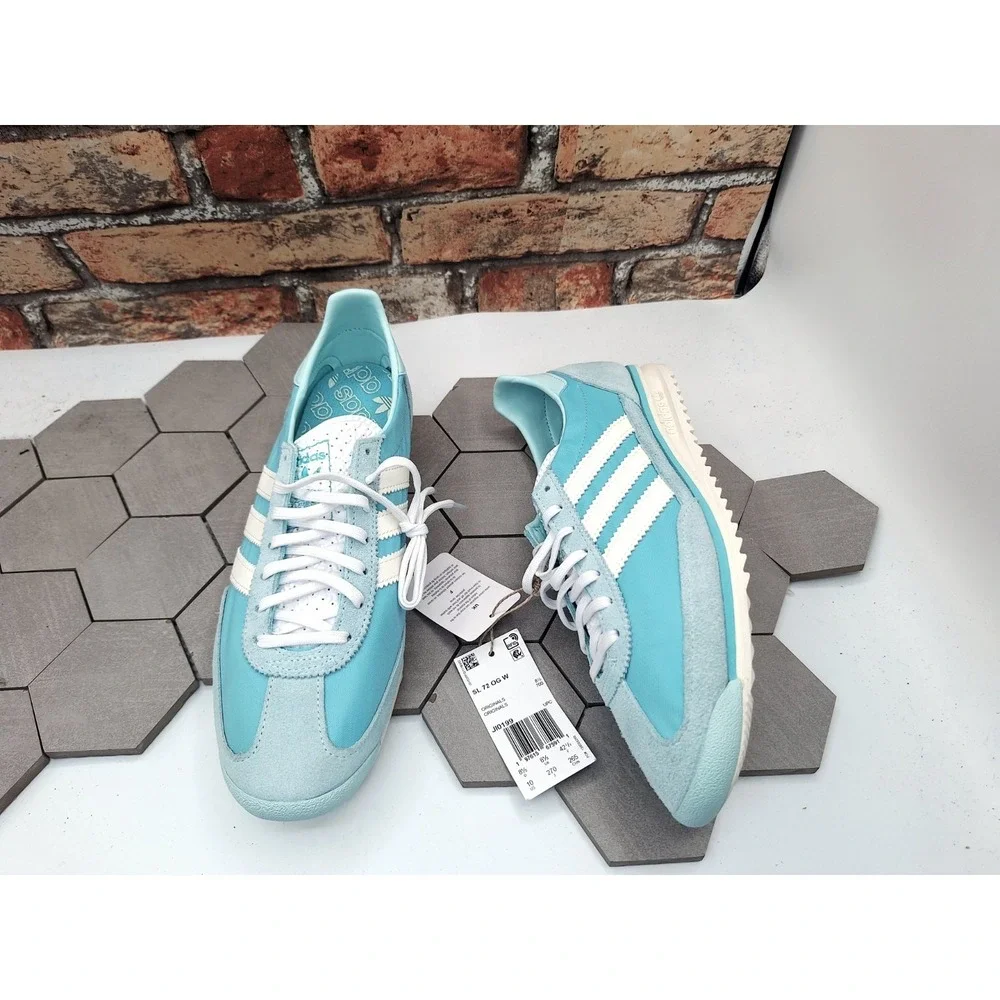 adidas Originals SL 72 OG W Aqua Mint Sky Blue White Women Sz 10 Retro Running
